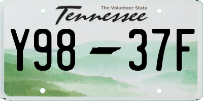 TN license plate Y9837F