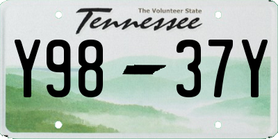 TN license plate Y9837Y