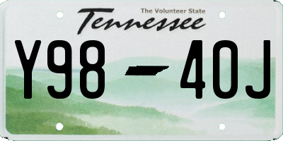 TN license plate Y9840J
