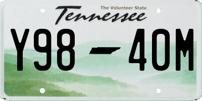TN license plate Y9840M