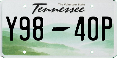 TN license plate Y9840P