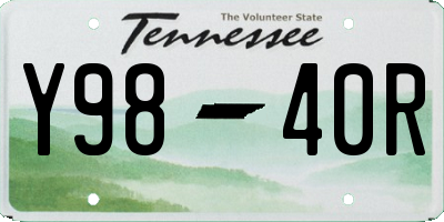 TN license plate Y9840R