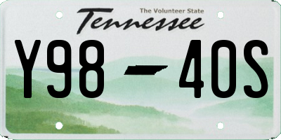 TN license plate Y9840S