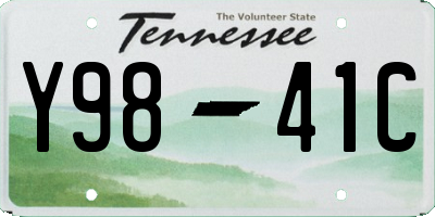 TN license plate Y9841C