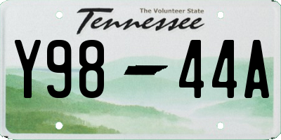 TN license plate Y9844A