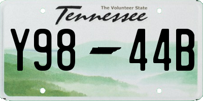 TN license plate Y9844B