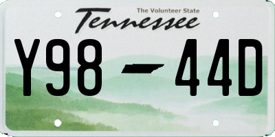 TN license plate Y9844D