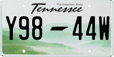 TN license plate Y9844W