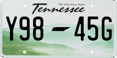 TN license plate Y9845G