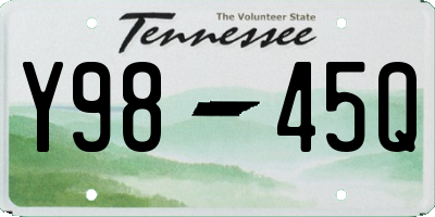 TN license plate Y9845Q
