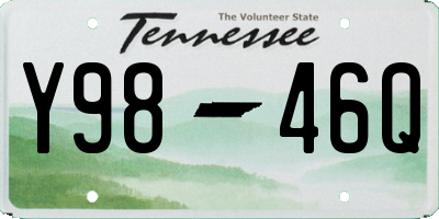 TN license plate Y9846Q
