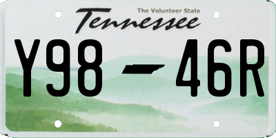 TN license plate Y9846R
