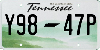 TN license plate Y9847P