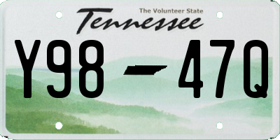 TN license plate Y9847Q