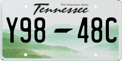 TN license plate Y9848C