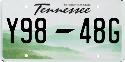 TN license plate Y9848G