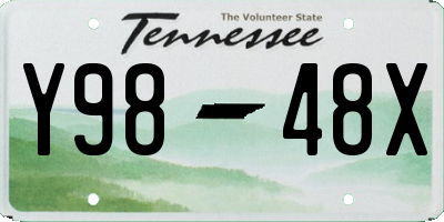 TN license plate Y9848X