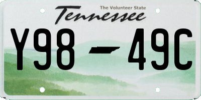 TN license plate Y9849C