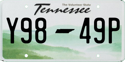 TN license plate Y9849P