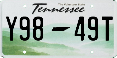 TN license plate Y9849T