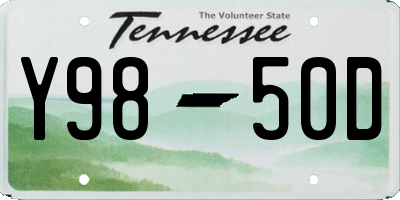 TN license plate Y9850D