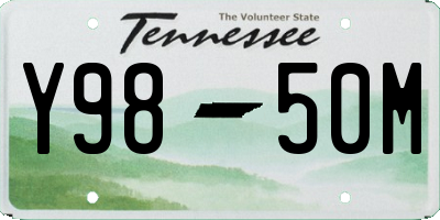 TN license plate Y9850M