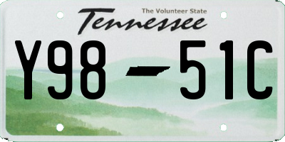 TN license plate Y9851C