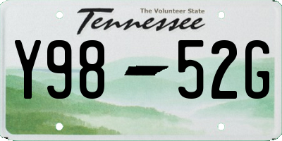 TN license plate Y9852G