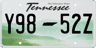 TN license plate Y9852Z