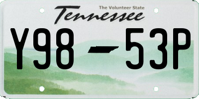 TN license plate Y9853P