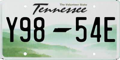 TN license plate Y9854E