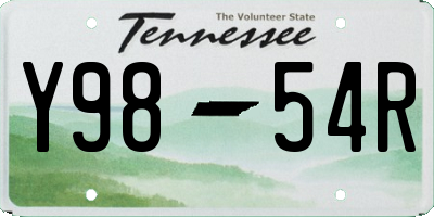 TN license plate Y9854R