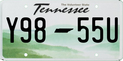 TN license plate Y9855U