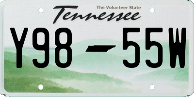TN license plate Y9855W