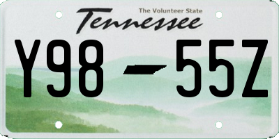 TN license plate Y9855Z