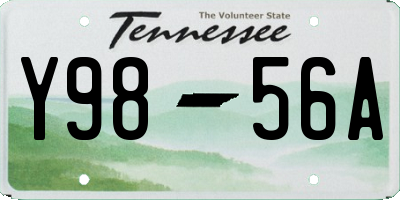 TN license plate Y9856A