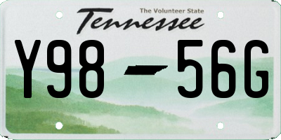 TN license plate Y9856G