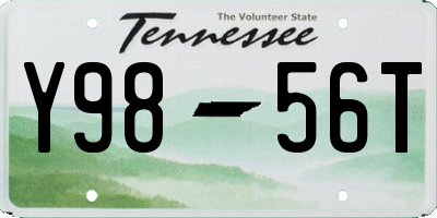 TN license plate Y9856T