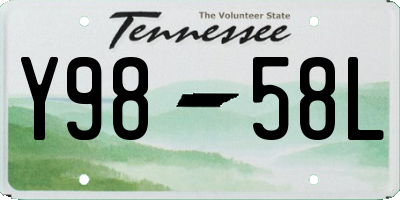 TN license plate Y9858L