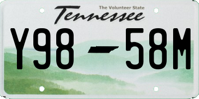 TN license plate Y9858M