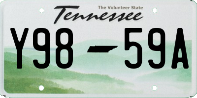 TN license plate Y9859A