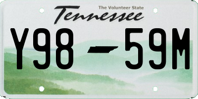 TN license plate Y9859M