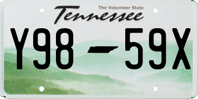 TN license plate Y9859X