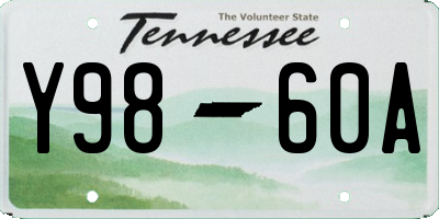 TN license plate Y9860A
