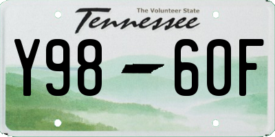 TN license plate Y9860F