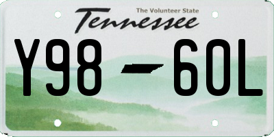 TN license plate Y9860L