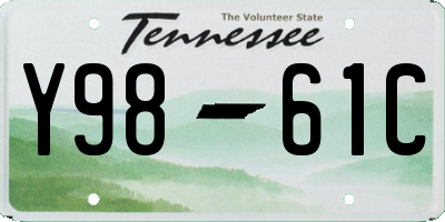 TN license plate Y9861C