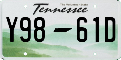 TN license plate Y9861D