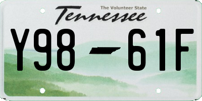 TN license plate Y9861F