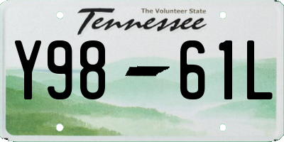 TN license plate Y9861L